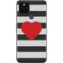 Black And White Striped Heart Google Pixel 5 Skin